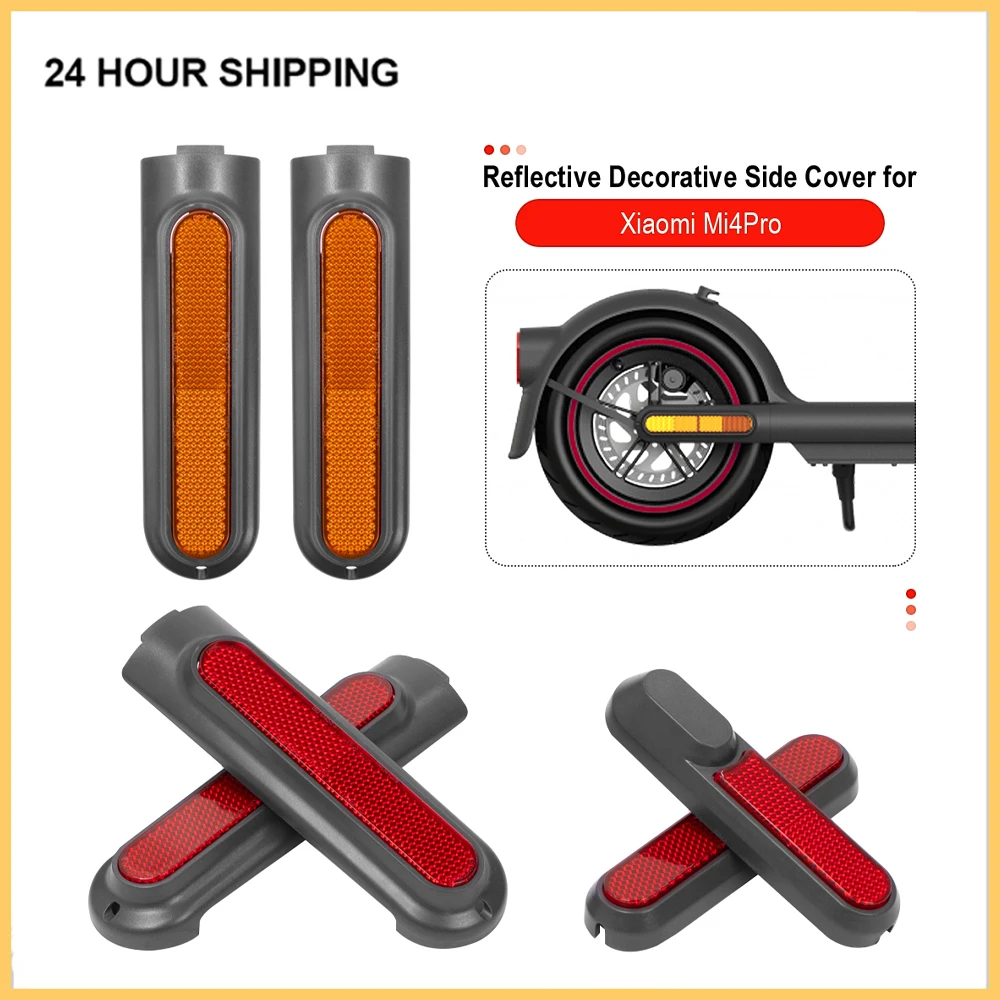 Front Rear Wheel Cover Hub Cap Protective Shell Reflective Sticker for Xiaomi Electric Scooter 4 Pro Decorative Cover Accessorie