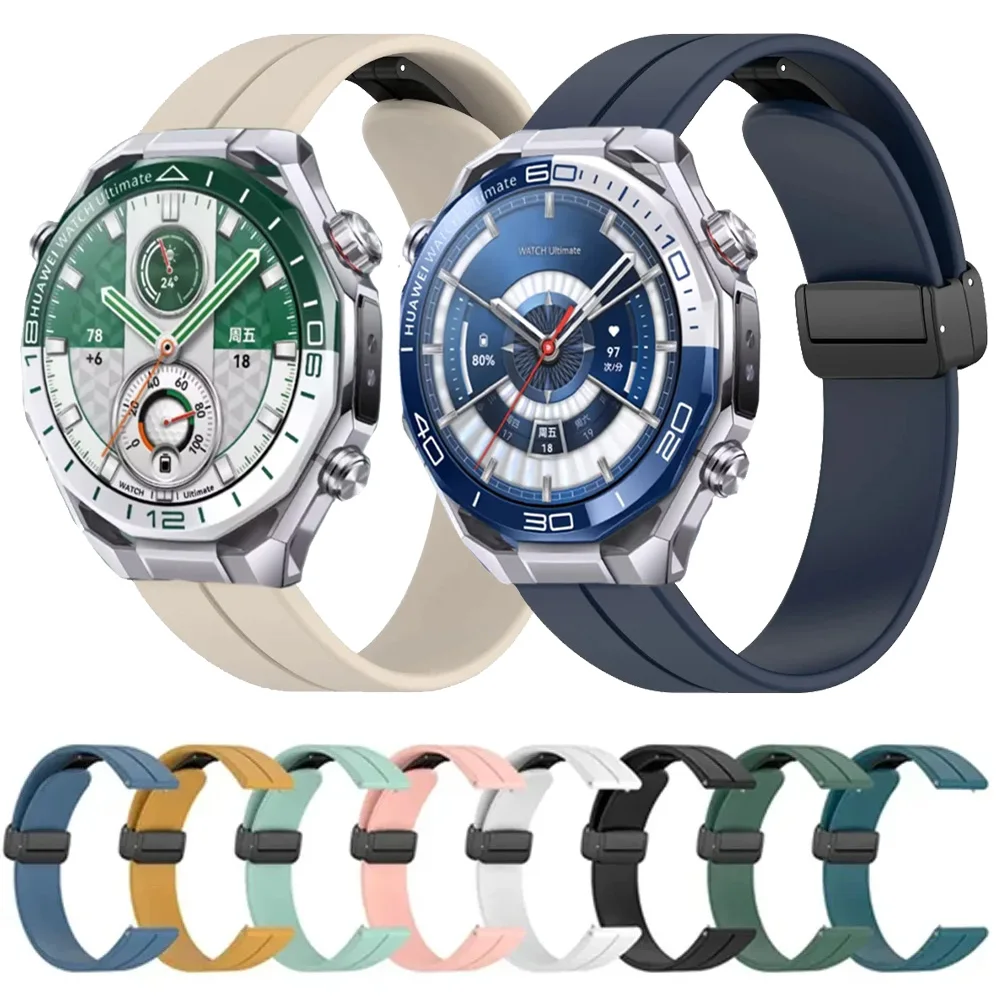 22mm 20mm Magnetisches Silikonarmband für Huawei Watch GT Runner 2 Ultimate 2 Sportarmband Zubehör Huawei Watch GT6-5-4 46mm