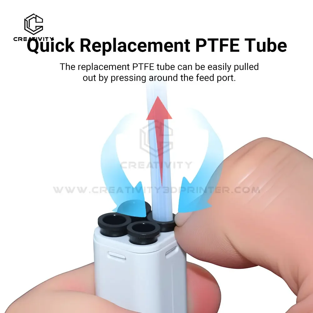 4-In-1 Multi Filament Expansion Splitter PTFE Pipe Adapter AMS 4 Feeding Modules Connect Port for X1 X1C X2D P1P P1S P2S H2D H2S view 6