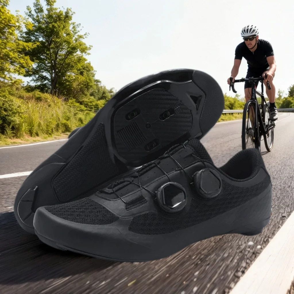 

New unisex leisure road mountain bike riding shoes four season anti slip comfortable outdoor hard soled off-road riding shoes