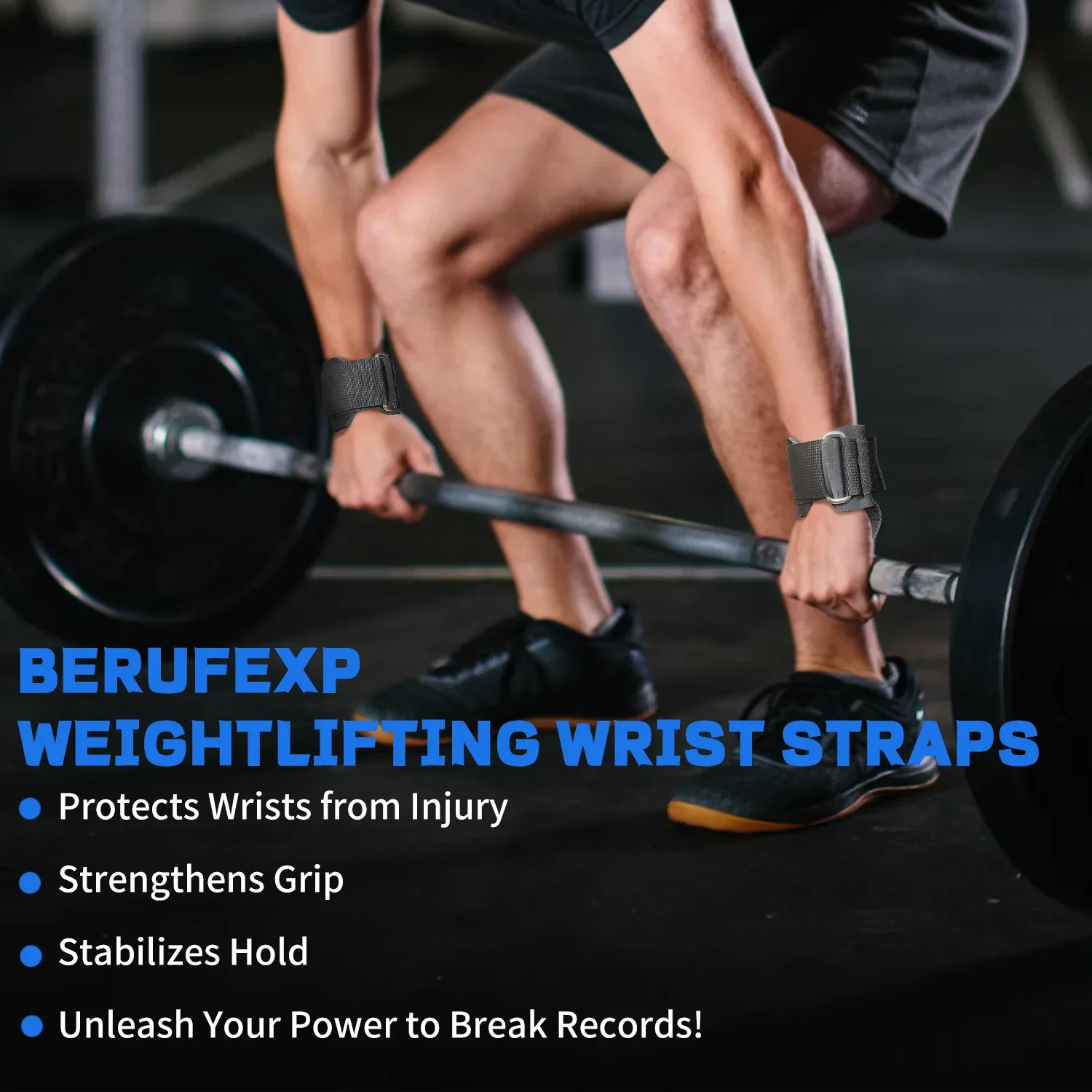 أحزمة معصم لرفع الأثقال مع حزام دعم المعصم، أغطية معصم لرفع الأثقال من القطن غير قابلة للانزلاق والمبطنة، رفع صالات الألعاب الرياضية #6