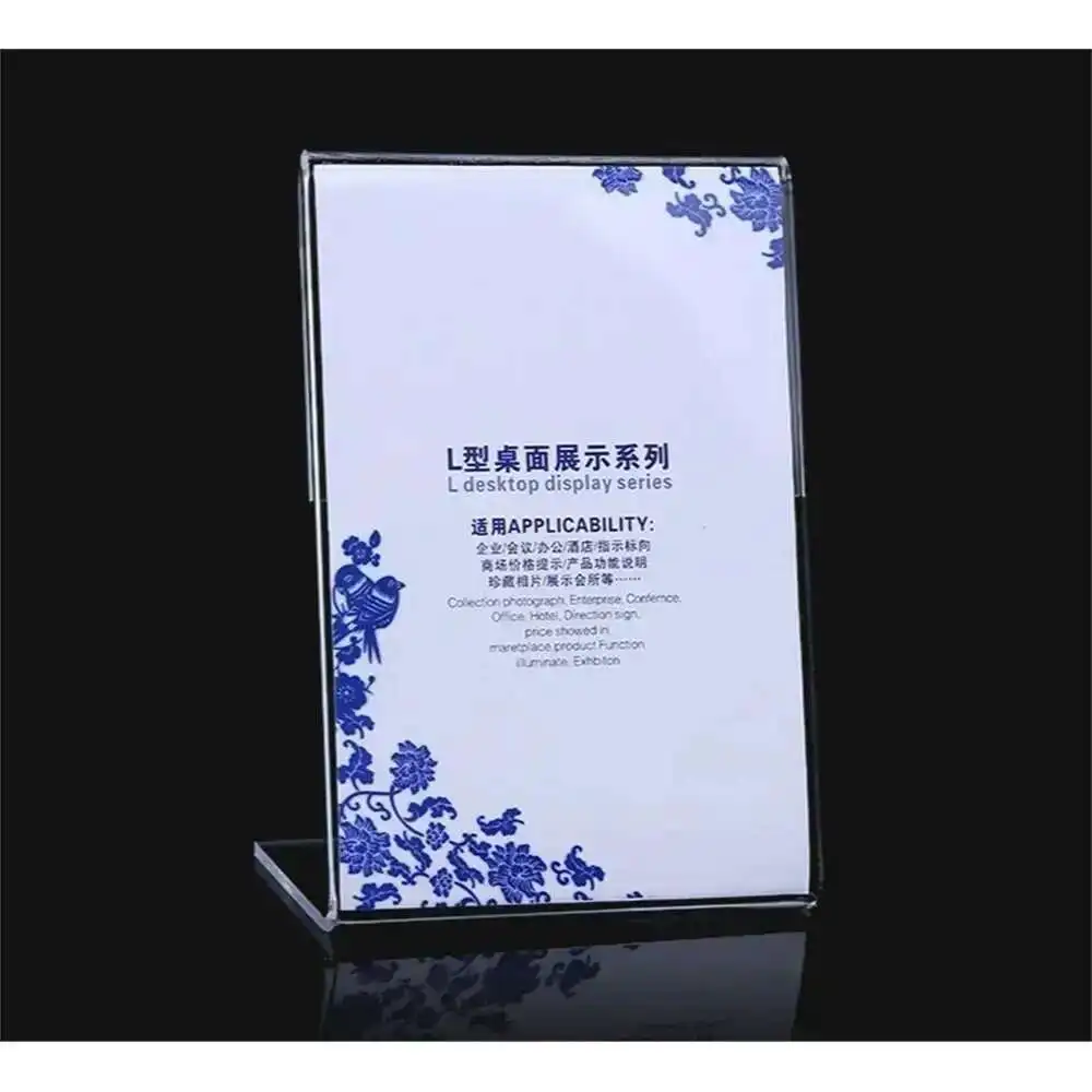 A5 Acrylic Poster Photo Picture Display Frame 210*148mm L-shape Clear Menu Price Sign Holder