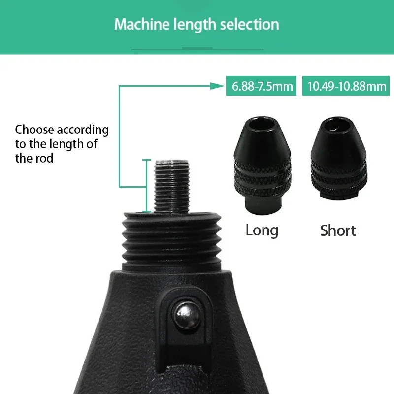 0.3-3.4mm Mini Multi Chuck Keyless Quick Change Trójszczękowy uchwyt wiertarski M7 M8x0.75 Narzędzia obrotowe Multi Drill Chuck