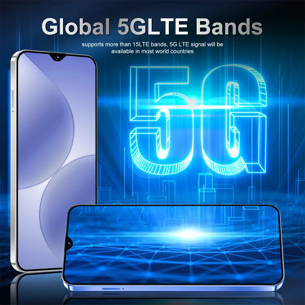 2025 New For i17 Pro Max 4G 5G Dual SIM Card Dual Standby Global Version Android 15 System 16MP+48MP 7.0 inch 6800mAh Battery