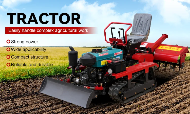 Beroemde Merk Landbouw Landbouw Mini Tuin Rupstrekker Machine Compacte Tractor