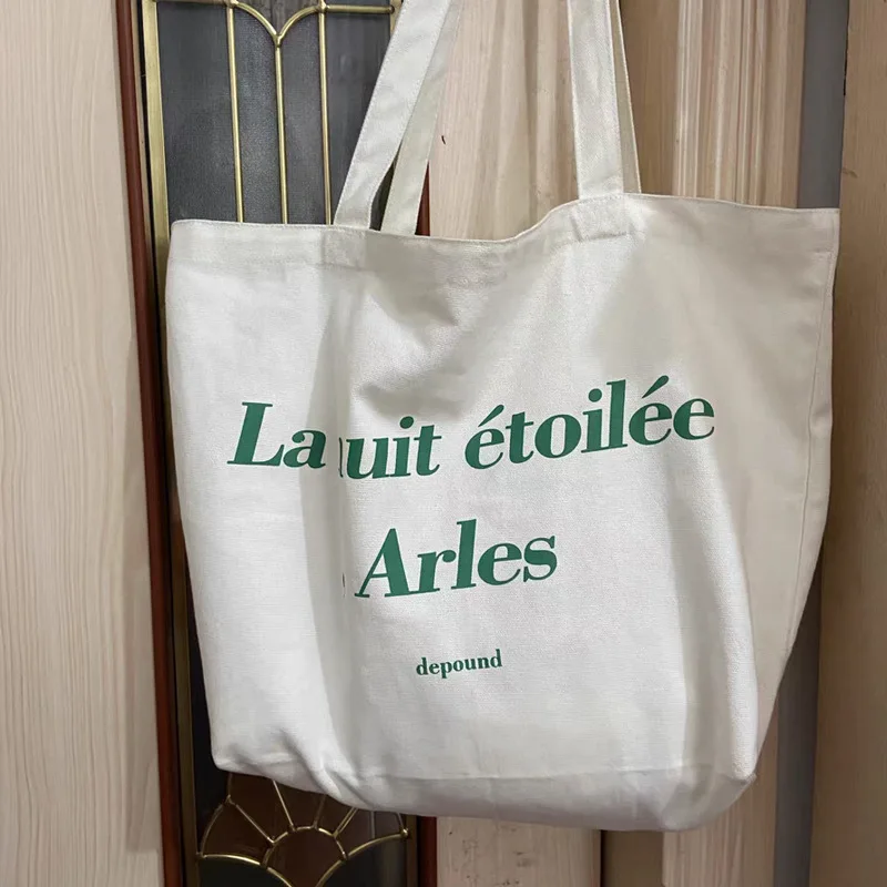 Women\'s Bag Cheap Casual Large Capacity Shoulder Bags Shopper Canvas ugh letter Fashion Harajuku Zipper Print Ulzzang Handbags