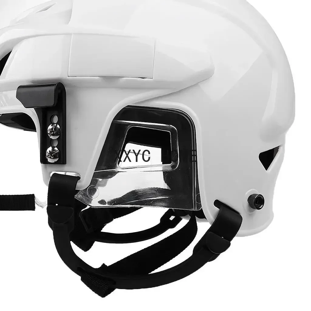 Adjustable Ice Hockey Helmet & Mask Combo For unisex adult White & Face Combo For Men & Women Professional Protective M/L