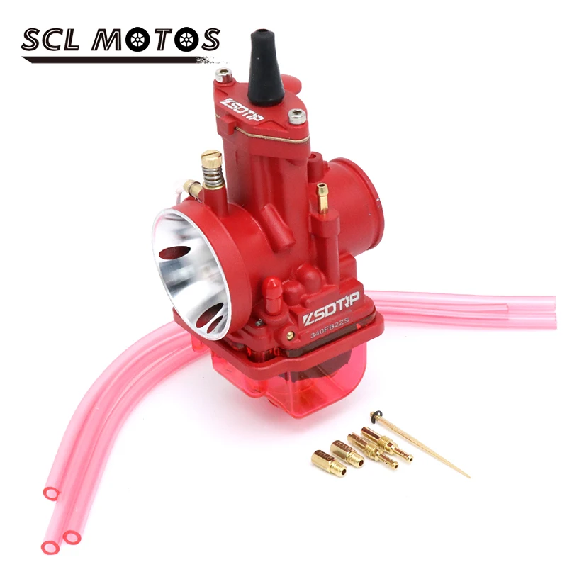 SCL MOTOS PWK Universal Carburetor 21 24 26 28 30 32 34mm Motorcycle Carburetor Power Jet Nylon Float Bowl