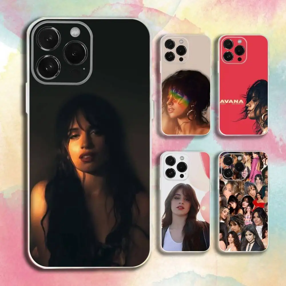 

Singer Camila Cabello Phone Case For iPhone 16,15,14,13,12,11 Plus,Pro,Max,XR,XS,Plus,E,SE4,Mini Transparent Cover