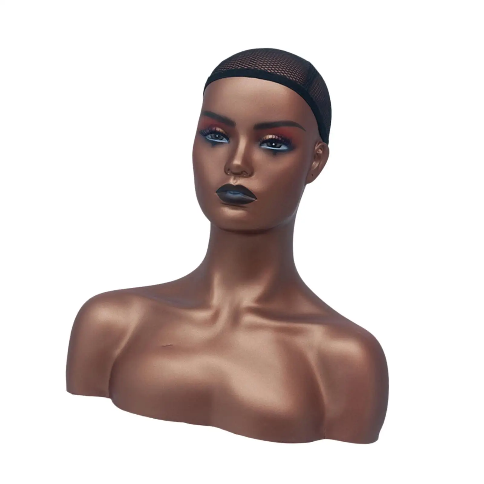 

Female Mannequin Head with Shoulder Makeup Feamle Head for Wig Making Hat