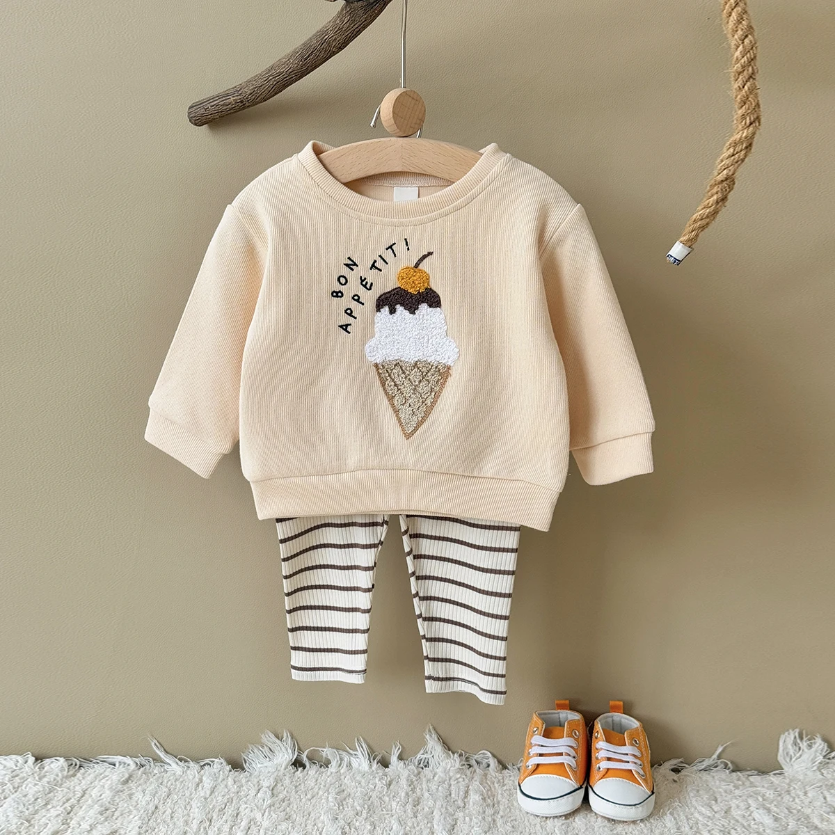 Newborn Girl Clothes Autumn Infant Outfit Sets Long Sleeve 2Pcs Pink Baby Kids Children Clothes Tracksuit Spring Top Pants