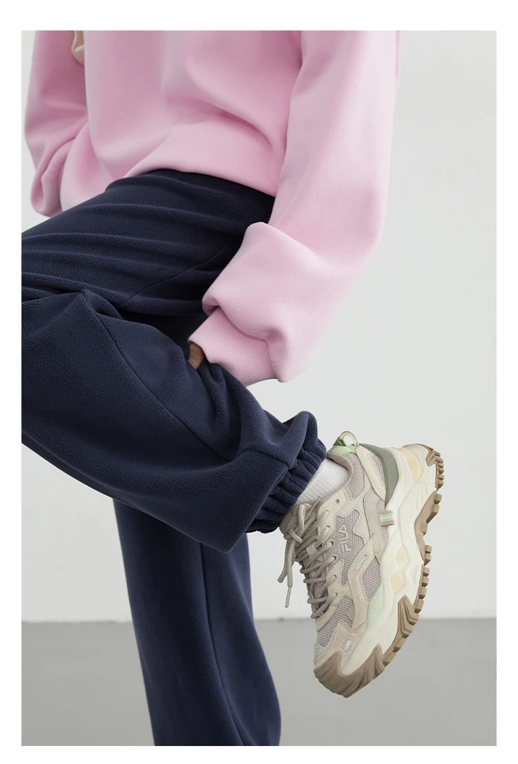 Schicke ven Damen hose locker lässig neue Fleece hose mit hoher Taille dicke Plüsch warme weibliche Sport hose Herbst Winter 2023 – Detail 19