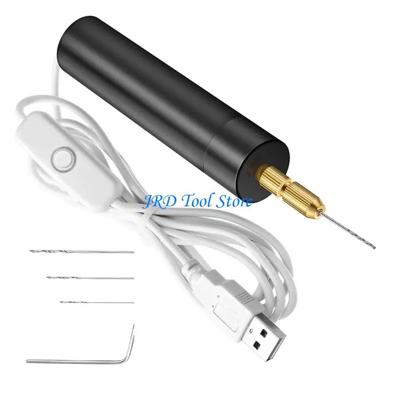 A2UD Small Size RechargeableElectric Drill Tool Strong Motor Hole Punching Tool For Resin Horn Crafting Projects
