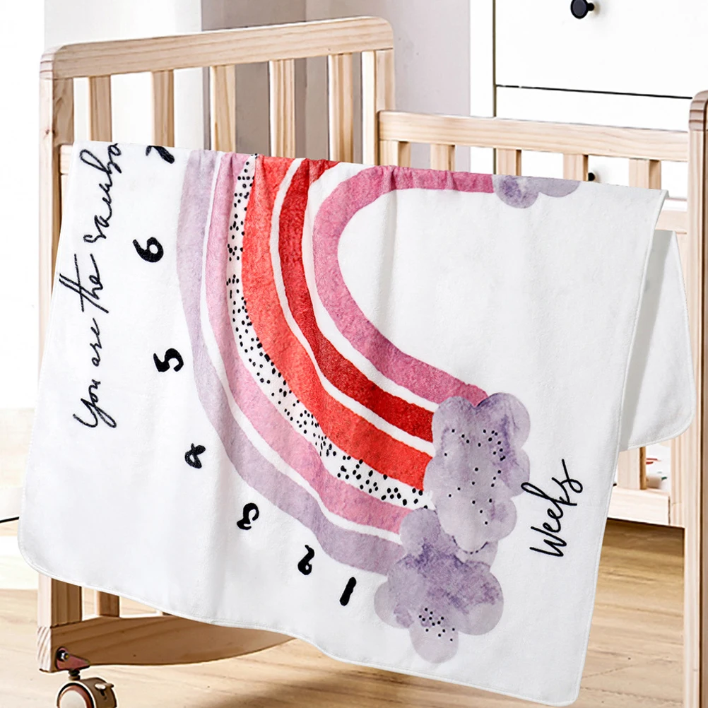 

1 set 1 Set Flannel Baby Monthly Background Cloth For Newborn Photo Props Wall Scene Decoration Baby Newborn