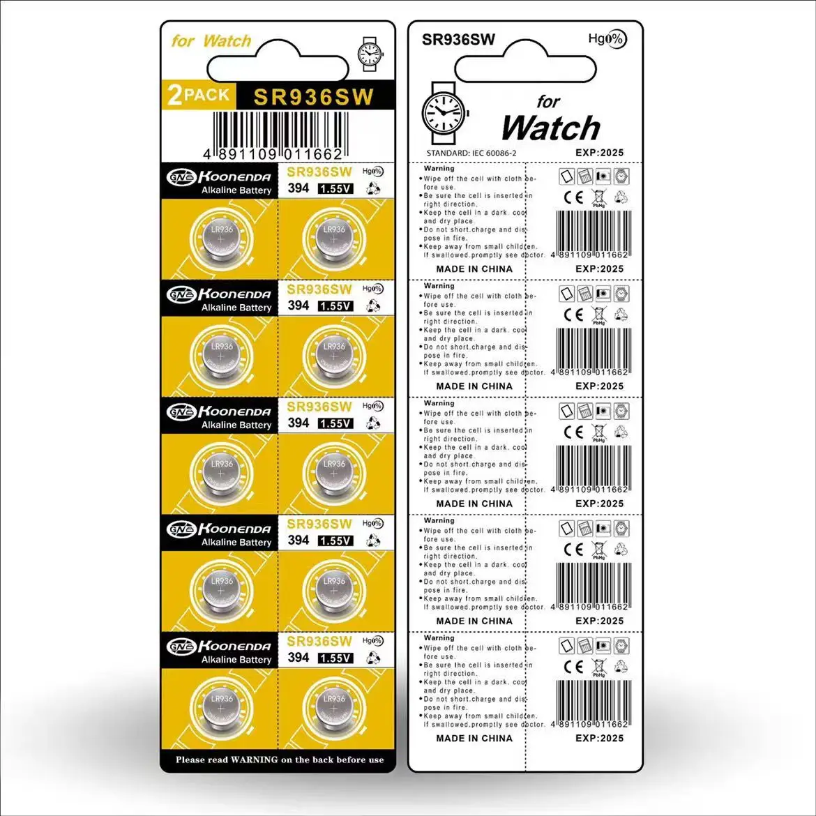 Batería de botón 394 AG9 electrónica universal SR936SW/LR936/194/L936 mano/SR45 reloj batería de litio taschenrechner