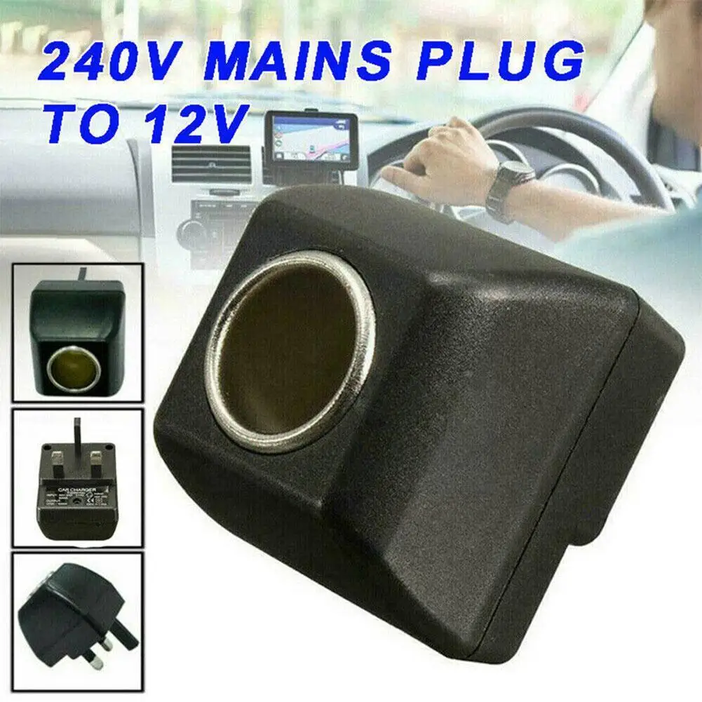 

Car Cigarette Lighter Adapter AC 220V To DC 12V EU Power Auto Socket Plug UK Car Converter Adapter Wall Converter Accessory P1Z3