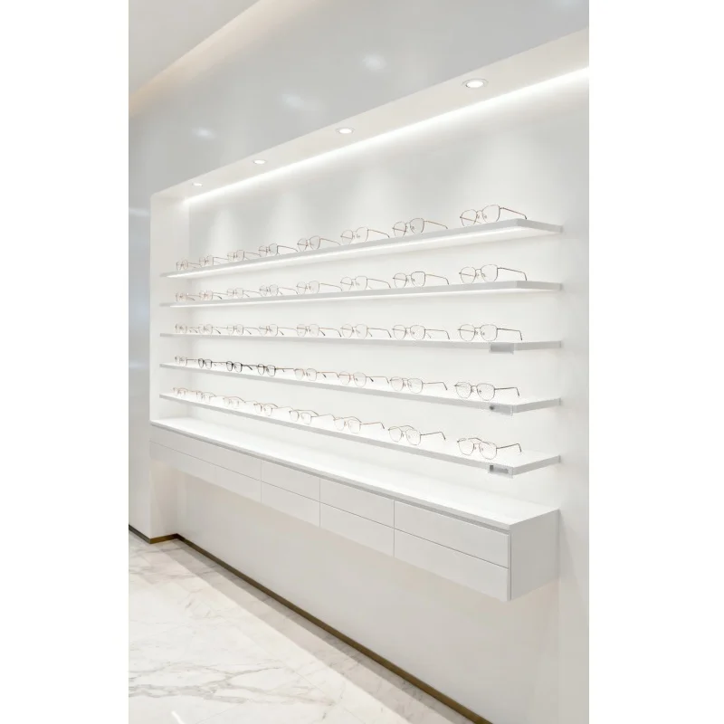 custom.Modern Eyewear Showcases Optical Store Display Rack Shop Decoration Eyeglasses Optical Frames Display Cabinets
