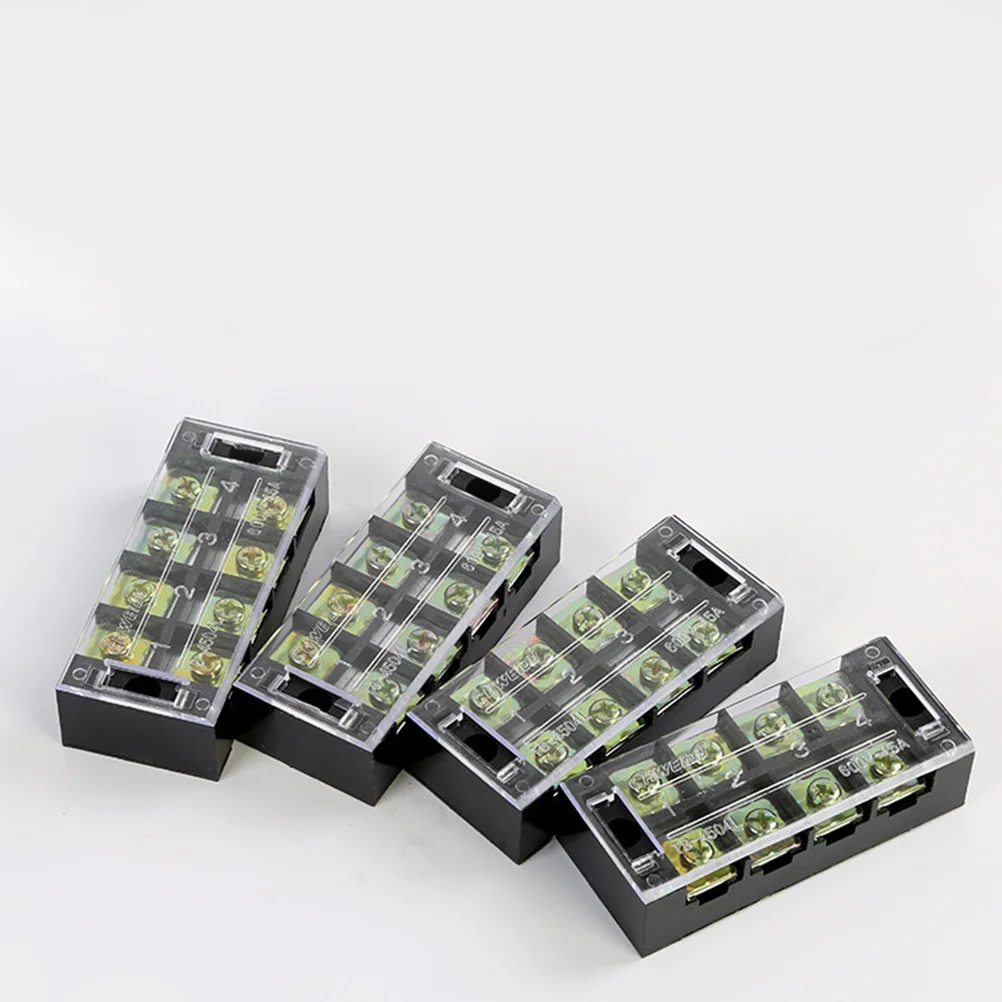

10Pcs Tb4504 45a 4-Position Fixed Terminal Block Wire Connector Durable High Grade Material Circuit Protection