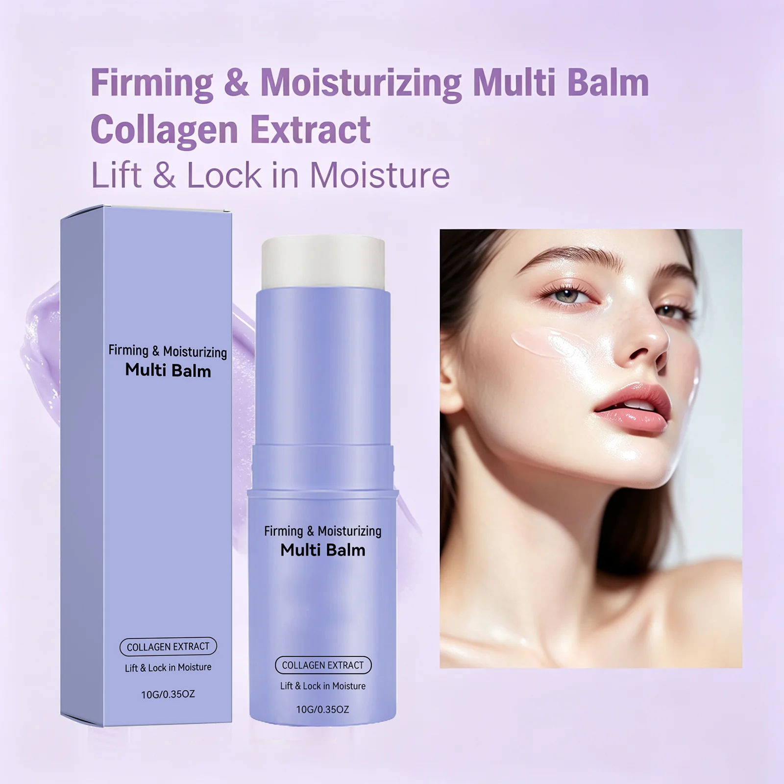 Moisturizing Collagen Multi Balm Stick Vitamin E Firming Anti-Wrinkle Hydrating Cream For Dry Skin Care Face Eye Lip Repair Balm