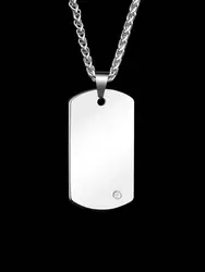 Tungsten Carbide Pendants Necklaces for Men Women, Free Engraving Letter or Photo