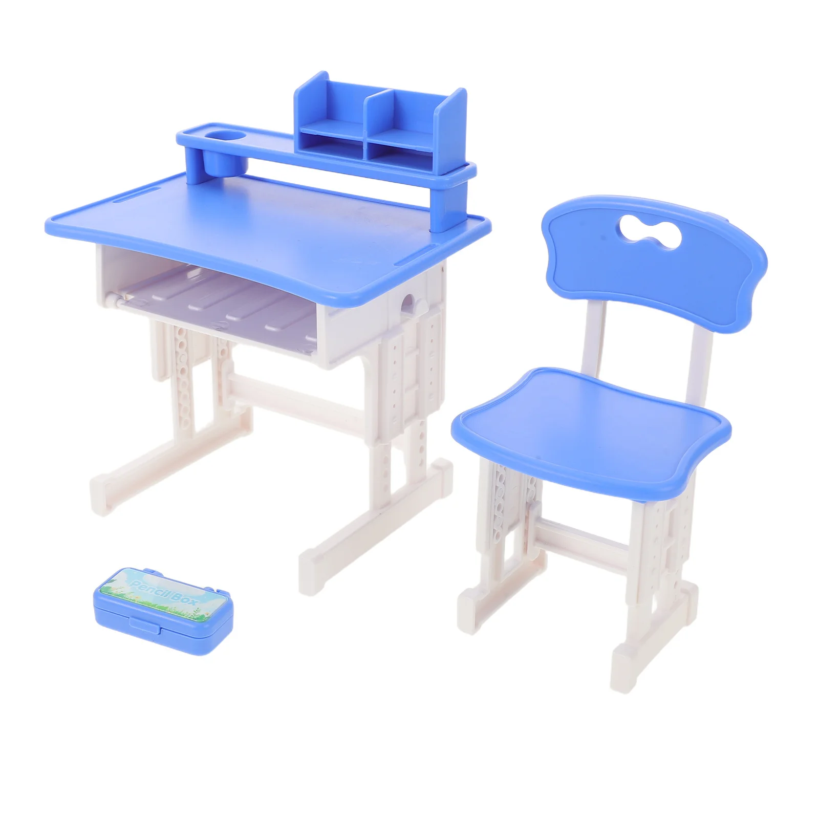 

1 комплект, подробный мини-набор школьных столов, функциональная классная мебель для творческих игр, образовательная ролевая обучающая настройка