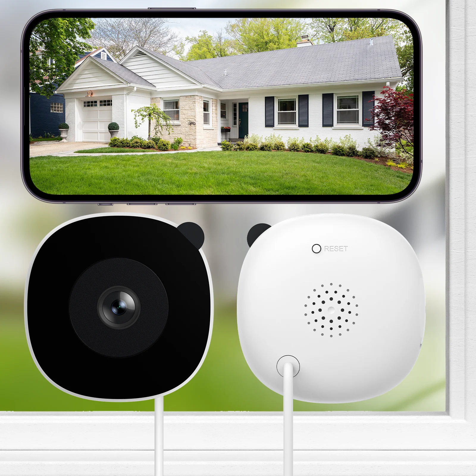 2K Window Camera WiFi Indoor Cameras For Home Security Full Color Night Vision Two-Way Audio Motion Detection