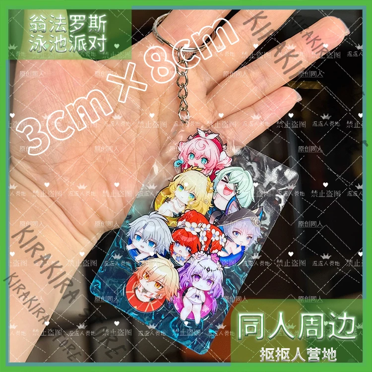 

Honkai: Star Rail Omphalos Castorice Mydei Anaxa Cosplay Keychain Transparent Card hanging Drop Anime Acrylic Pendant Widget