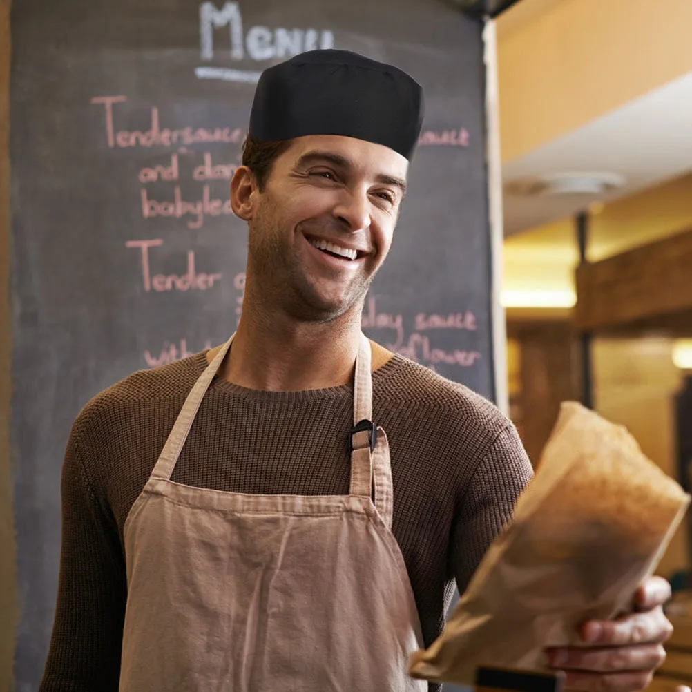 3 stuks ademende zwarte chef-kok caps verstelbare mesh kookhoeden keuken werkhoeden voor chef-koks bakkers catering professionals