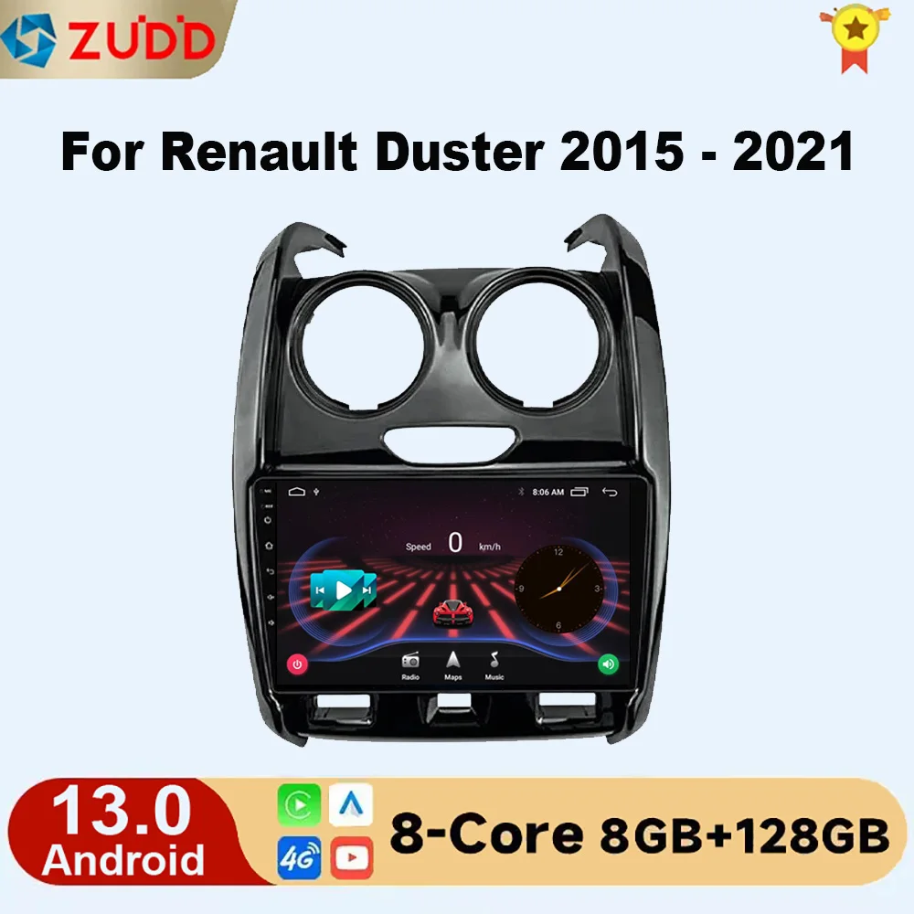 For Renault Duster 2015 - 2021 For LADA Largus 2021 Car Radio Multimedia Video Player Navigation GPS Android No 2din 2 din dvd