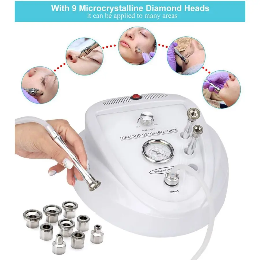 Diamond Microdermabrasion Machine, Mcwdoit 6568cmHg Suction Power Professional Dermabrasion for Skin Peeling Rejuvenation Liftin