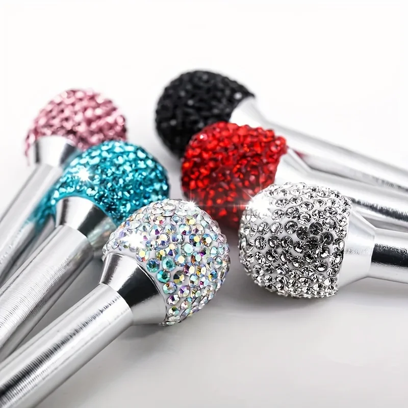 2Pcs Rhinestone Crystal Car Door Pin Lock Knob Pull Pins Aluminum Alloy Door Handle Security Door Latch Lock Pin Car Accessories view 6