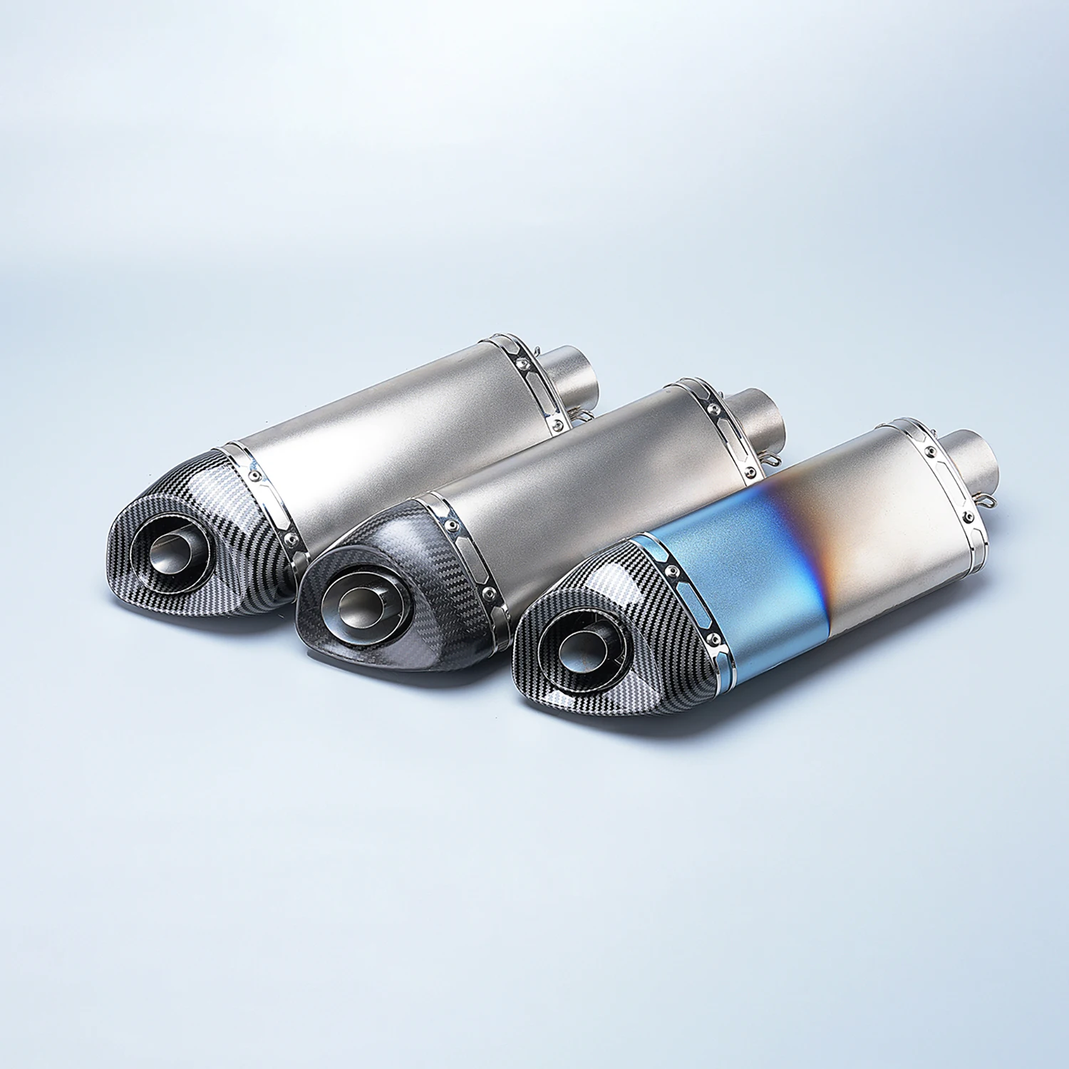 

250mm Universal Full Carbon Fiber Motorcycle Exhaust System With DB Killer Modified For Z900 Ninja400 650 R6 GSX250