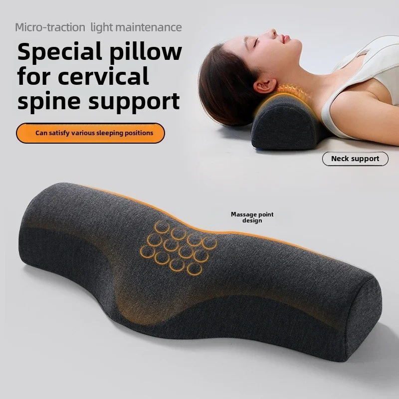 Sleep Aid Cervical Pillow Traction Neck Stretching Multifunctional Neck Protection Pillow Core for Adult Single Person Use