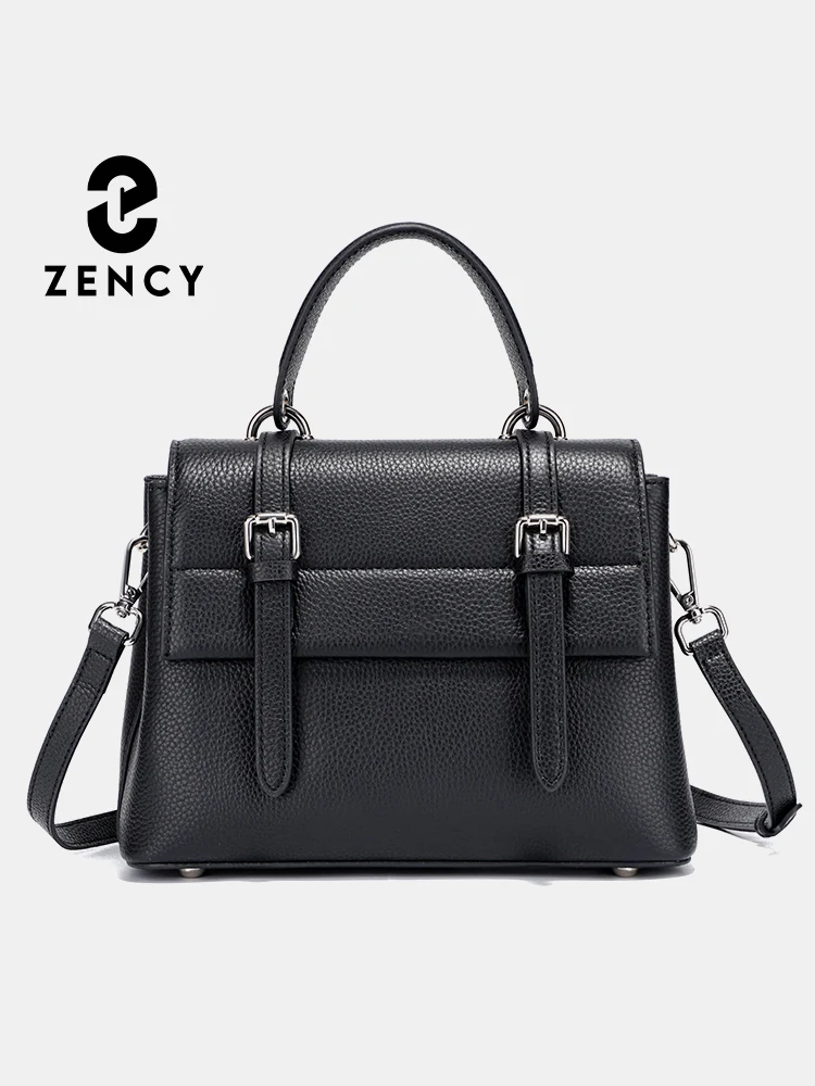 Zency Genuine Leather Top-handle Bag For Women Simple Envelope Bags Shoulder Handbag Female Small Crossbody Purse Leather Bolsa