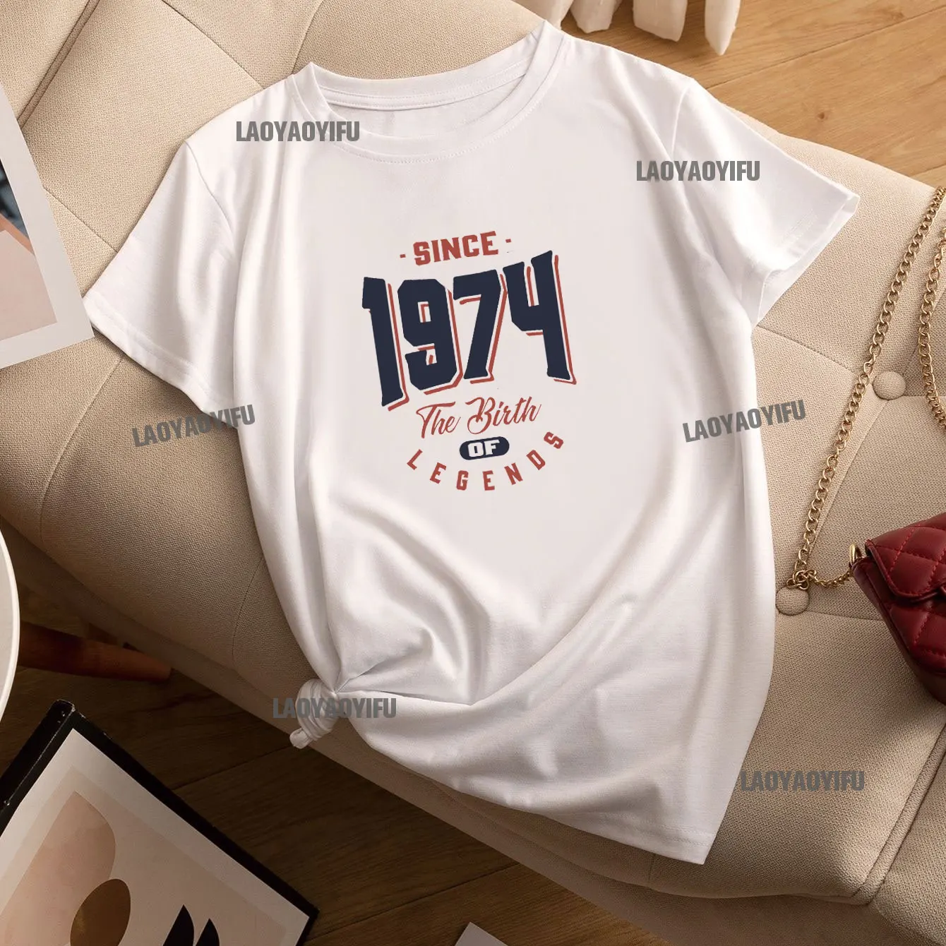 Born in 1974 50 Years Old T Shirt 50th Birthday Vintage Legends Streetwear Gifts Summer Style Cotton T-shirt Mens Clothing