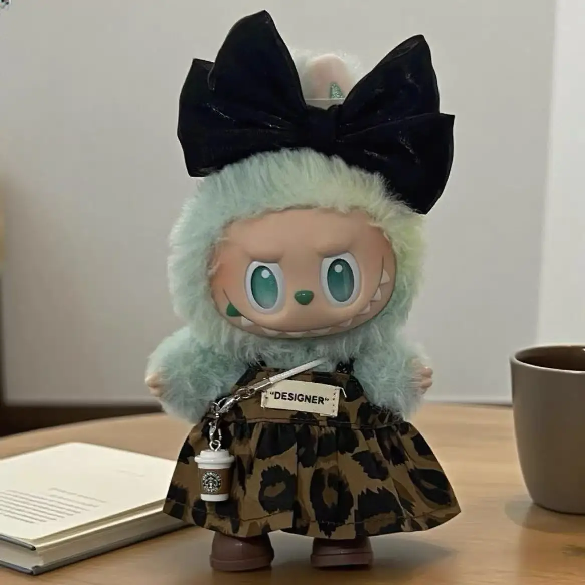 

Mini Doll'S Clothes Outfit Accessories For 15-17cm Ropa Labubu and 10cm cotton doll Leopard print skirt hat shose Clothing