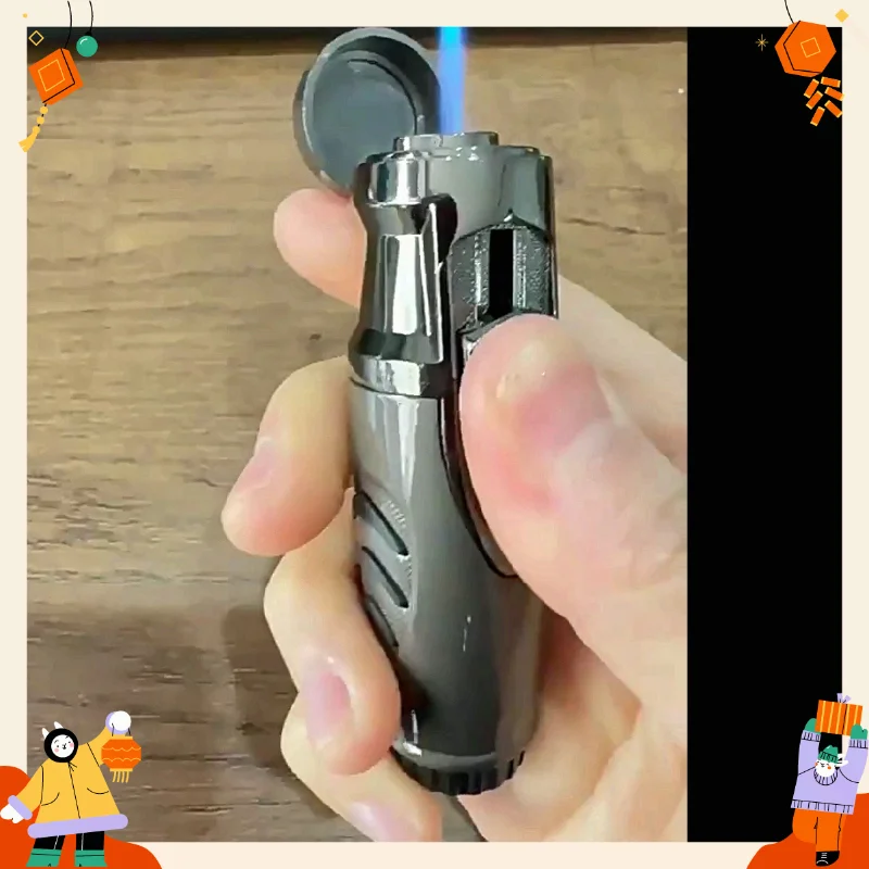 Flames Lighter Adjustables Dual Flames Lighters Small Portable Windproof Lighter Present for Men Cross Border Products in 2026