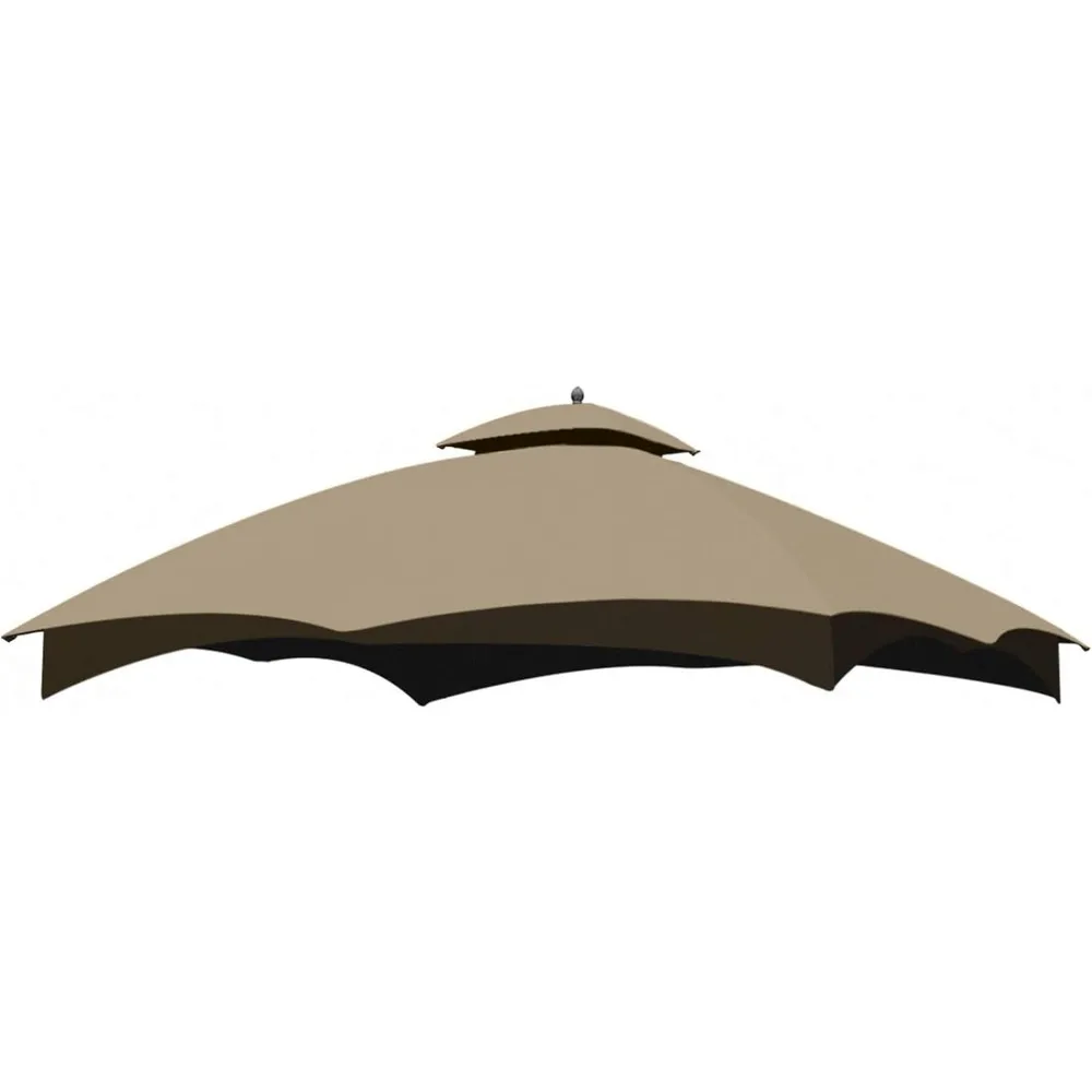 

Outdoor Gazebo Replacement Canopy Top, 10' x 12' Double-Tier Gazebo Roof Cover with Air Vent, Heavy Duty Canopy Roof Gazebo