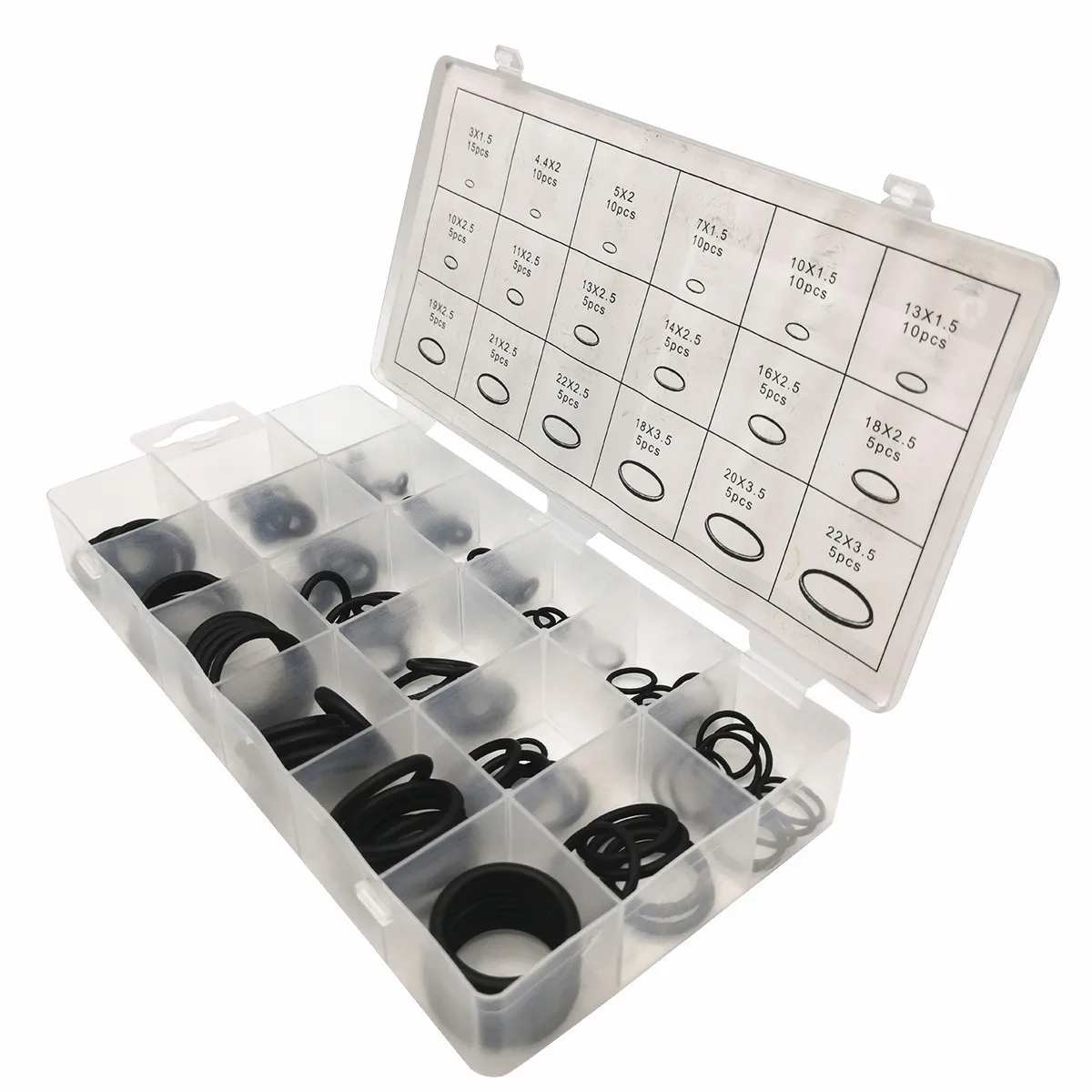 Dingqing rubber O-ring air conditioner maintenance gasket 125PC O-ring assembly car air conditioner large sealing ring