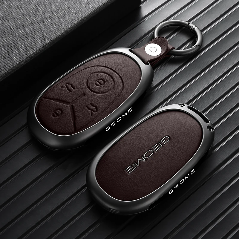 Key Fob Case Car Key Cover For Geely EX2 GEOME E2 Proton EMAS 5 Zinc Alloy Full Protection Shockproof Heavy Duty Car Accessories