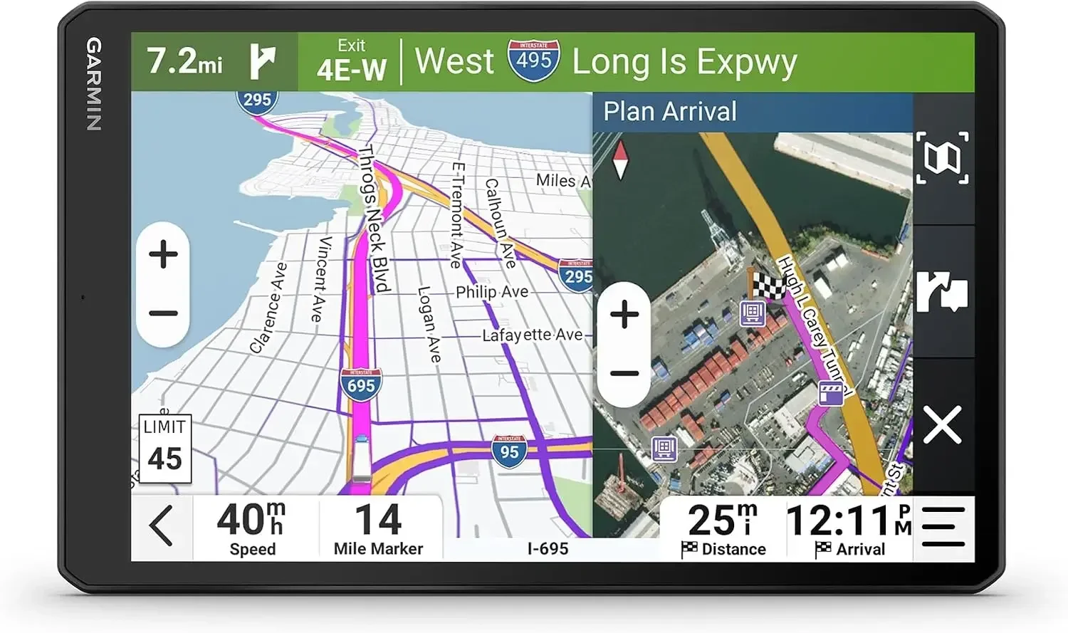 Garmin Dēzl™ OTR1020, Extra-Large 10” GPS Truck Navigator | Crisp High-Resolution Touchscreen Display, Expert Arrival Planning, Custom Truck Routing
