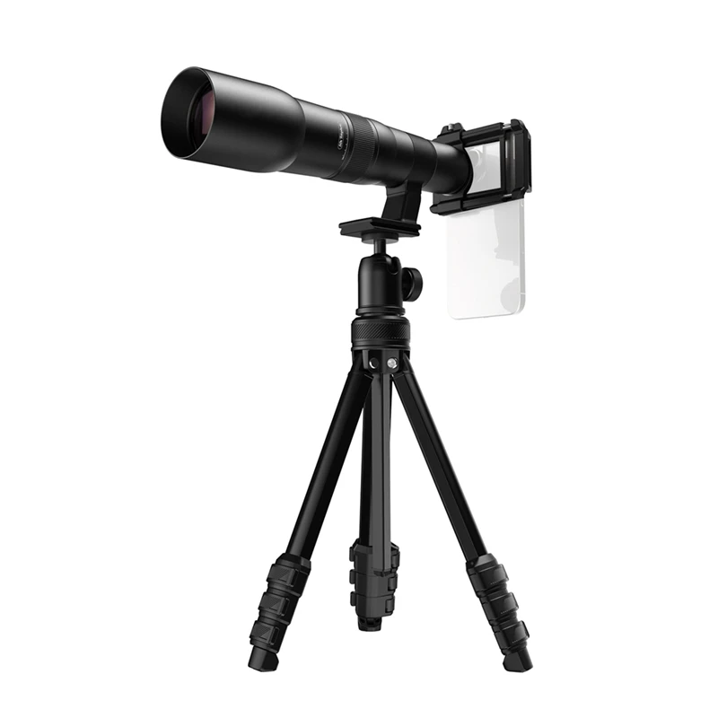 APL-T50X Phone Telephoto Lens HD Internal Focus With Tripod 50X Telephoto Lens For Concert Bird Watching Telephoto Lens