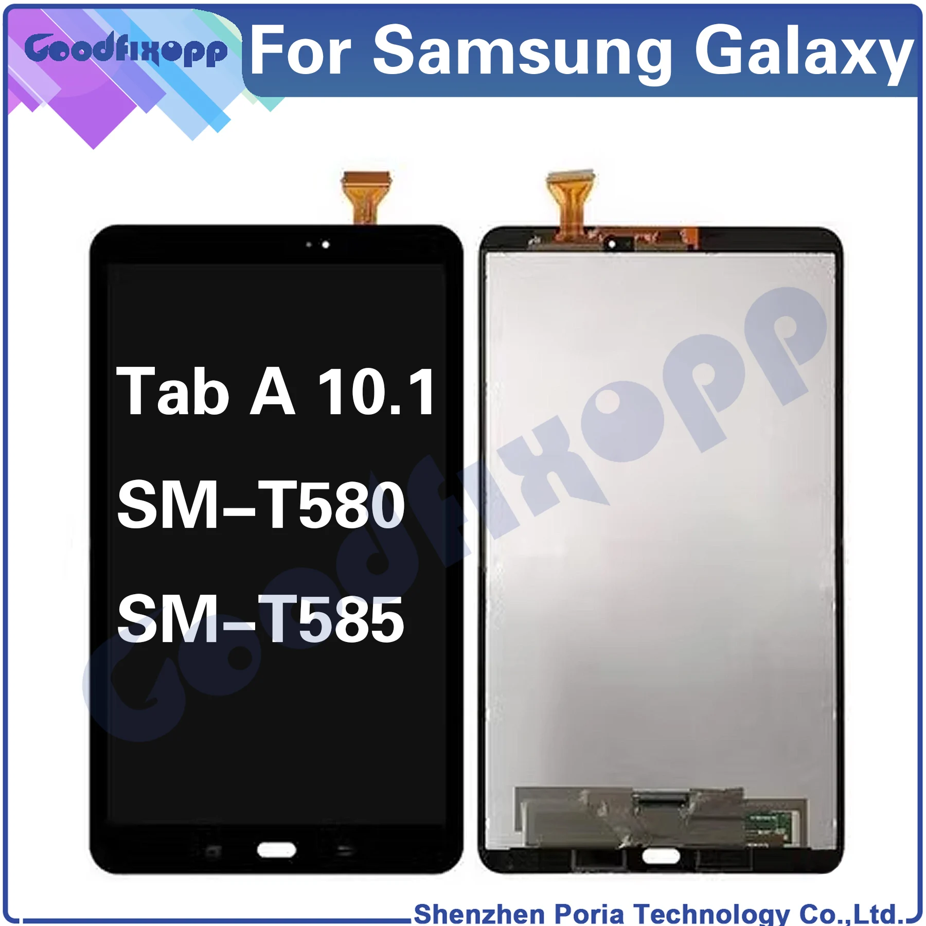 For Samsung GALAXY Tab A 10.1 T580 T585 SM-T580 SM-T585  LCD Display Touch Screen Digitizer Assembly Repair Parts Replacement