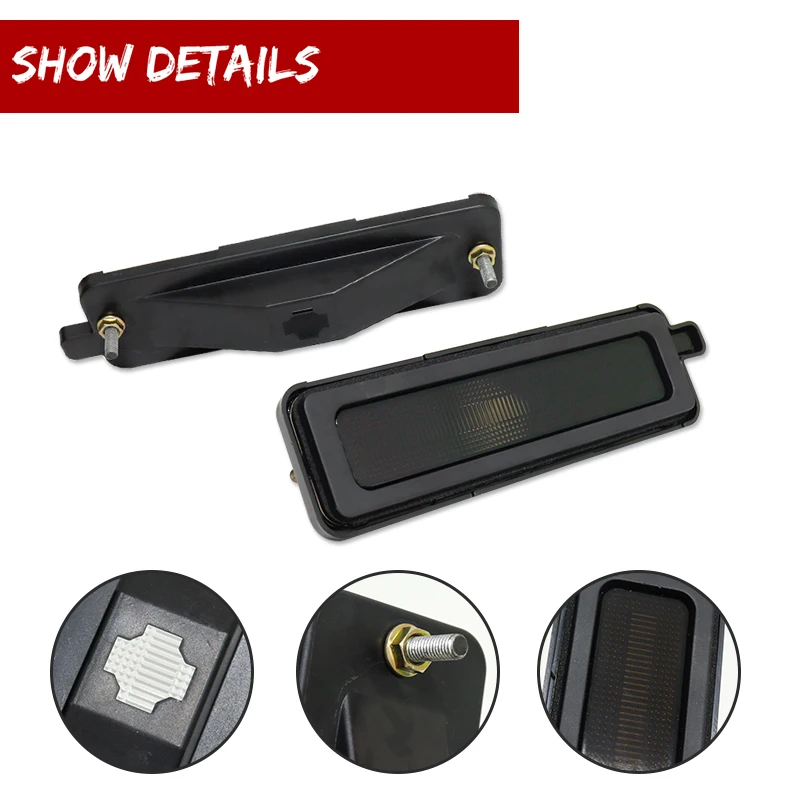 Car Rear Bumper Side Marker Turn Signal Light Cover Housings For 1982-1992 Pontiac Firebird Fender Flare Lights, No Bulb/Socket