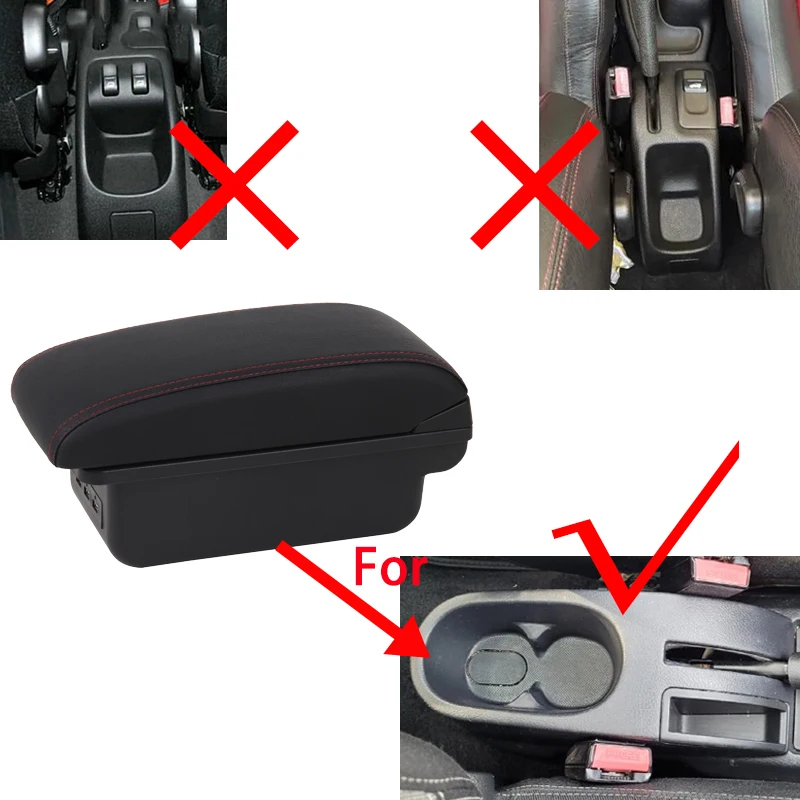 Armrest For Peugeot 207 For Peugeot 207CC Interior Center Armrest Storage Box with USB Car Accessories