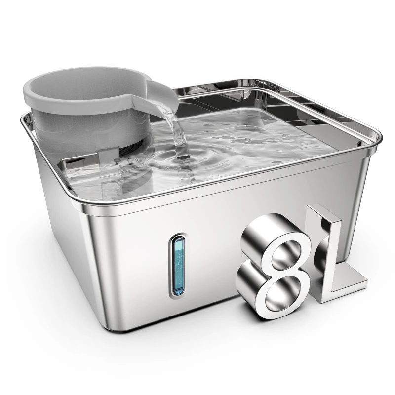

Pet cat large-capacity water dispenser, flowing water plug-in automatic water feeder, dog water dispenser 304 stainless steel