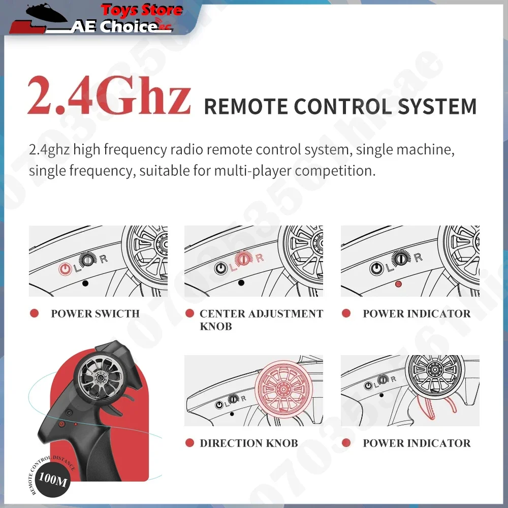 RC Jet Boat 2.4GHz - 16km/h High-Speed Remote Control Boat with Storage Bag, Ideal Gift for Kids, Adults & Boys