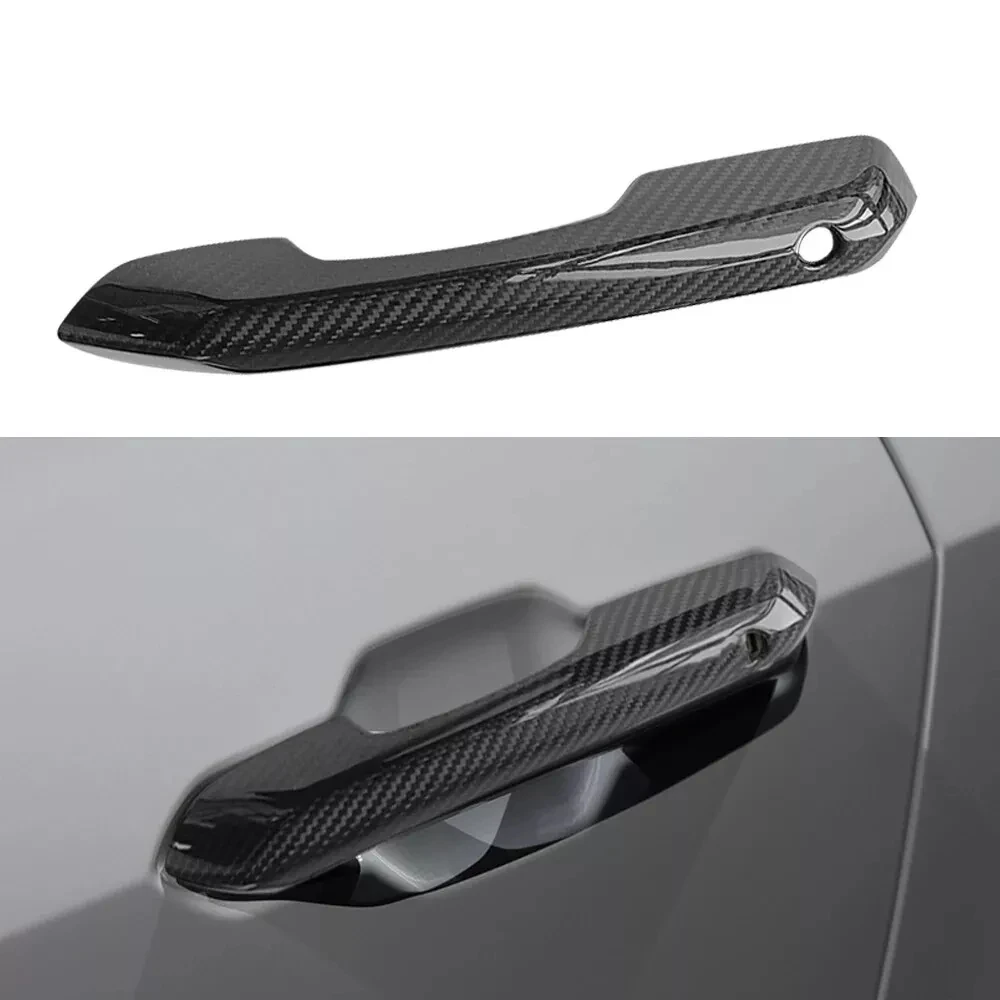 

Накладка на внешнюю дверную ручку из углеродного волокна, наклейка для Ford Mustang 2024 2025, внешние аксессуары для автомобиля, 2 шт.