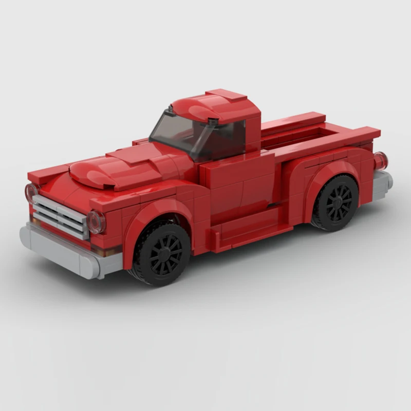 Modelo de carro de cidade moc tijolos de construção americano vintage captador tecnologia modular crianças presentes do feriado montar brinquedos terno