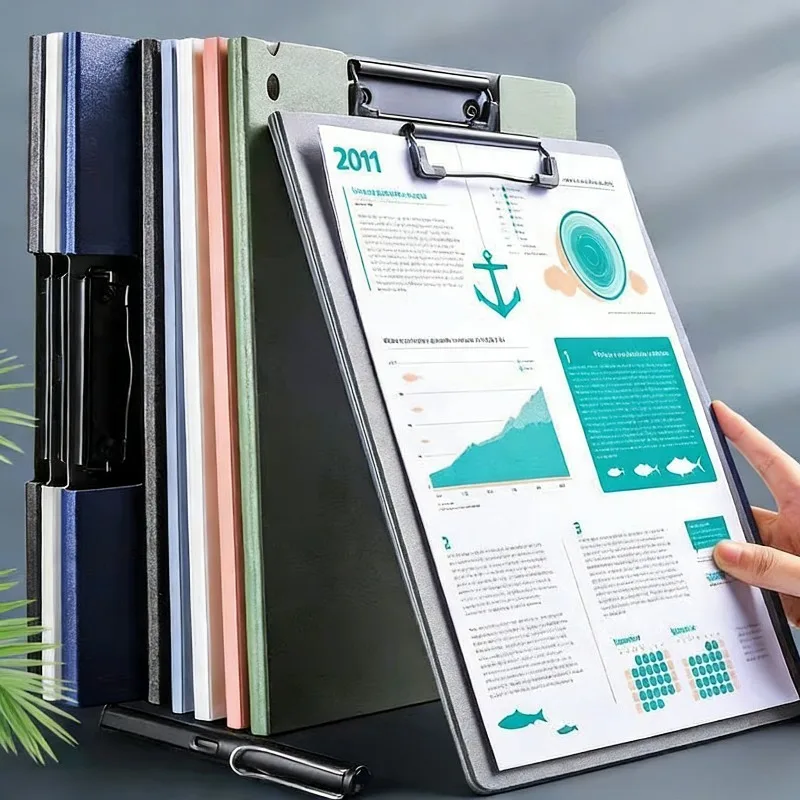 

Складной планшет-клипборд формата А4 с поворотом на 360 градусов ° Держатель для ручек и документов с двойными металлическими зажимами, горизонтальный и вертикальный, для офиса, школы, совещаний, органайзер